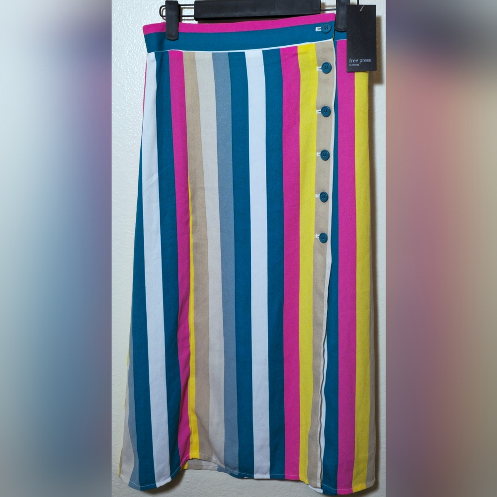 Free Press Multicolor Striped Skirt